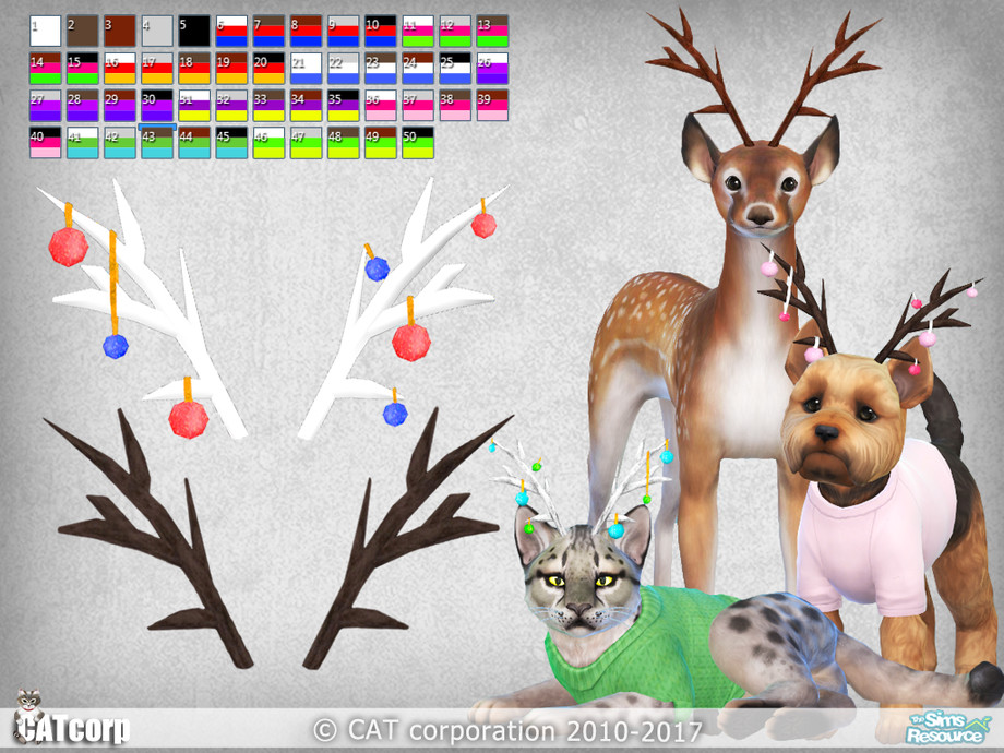 Sims 4 CC Pet Horns for pets