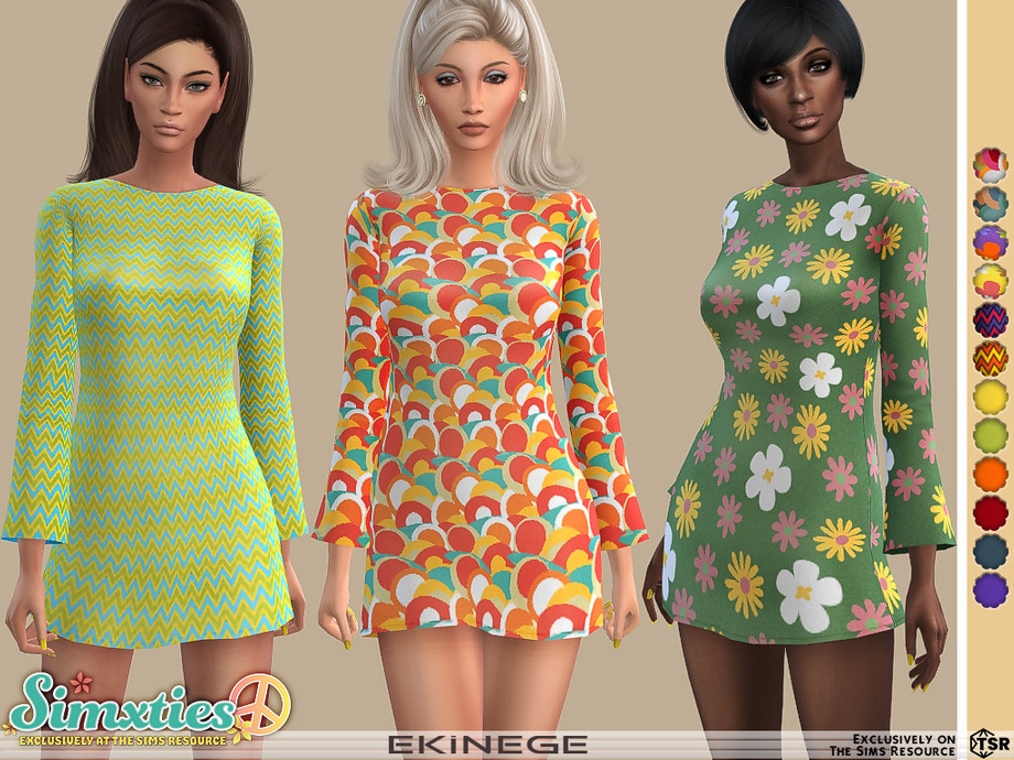 15+ Best SIMS 4 Dresses CC Pack For All Gamers in 2025 7 Simxties Shift Dress By Ekinege