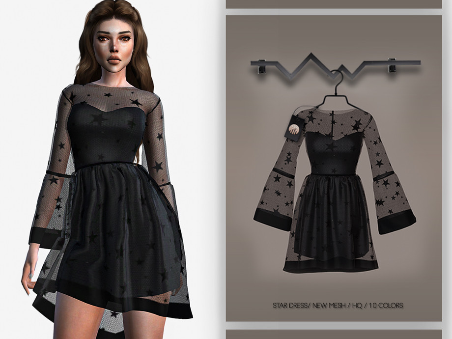 15+ Best SIMS 4 Dresses CC Pack For All Gamers in 2025 9 Star Dress By Busra tr