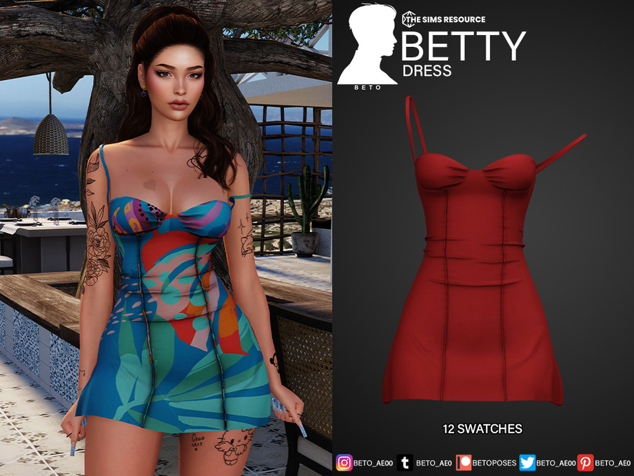 60+ Ultimate SIMS 4 Clothes CC Pack For Gamers in 2025 56 BETTY DRESS BY BETO AE0