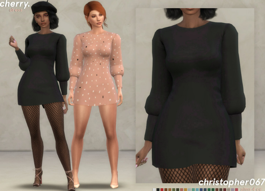 60+ Ultimate SIMS 4 Clothes CC Pack For Gamers in 2025 2 CHRISTOPHER067 CHERRY DRESS
