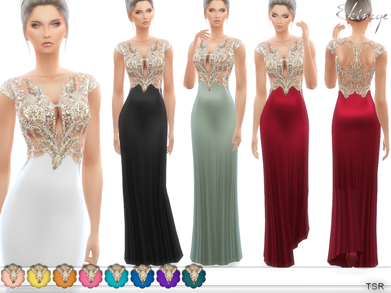 60+ Ultimate SIMS 4 Clothes CC Pack For Gamers in 2025 31 EMBELLISHED GOWN BY EKINEGE