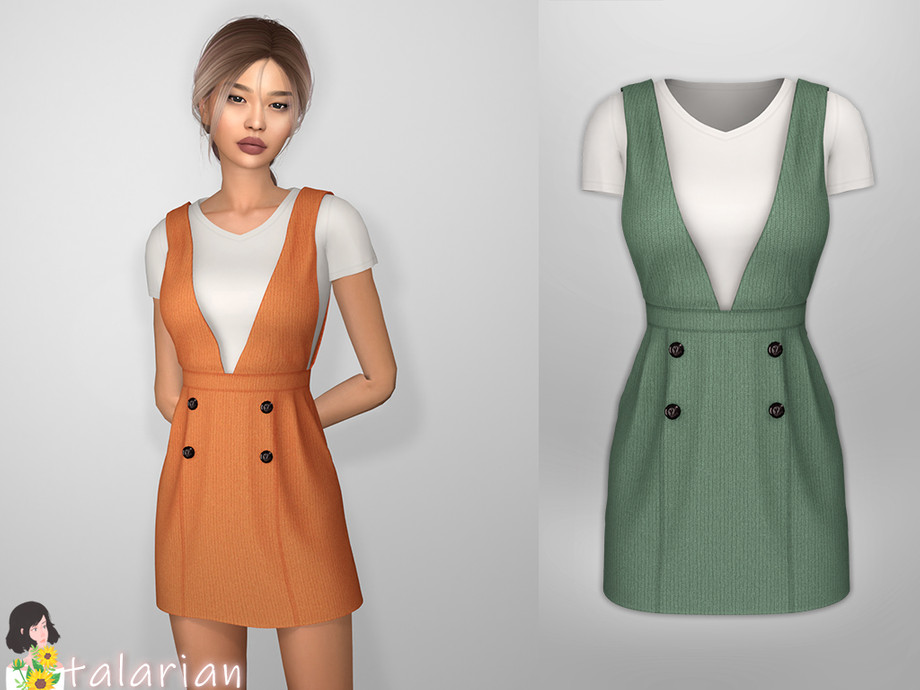 60+ Ultimate SIMS 4 Clothes CC Pack For Gamers in 2025 14 FAITH OVERALL DRESS BY TALARIAN