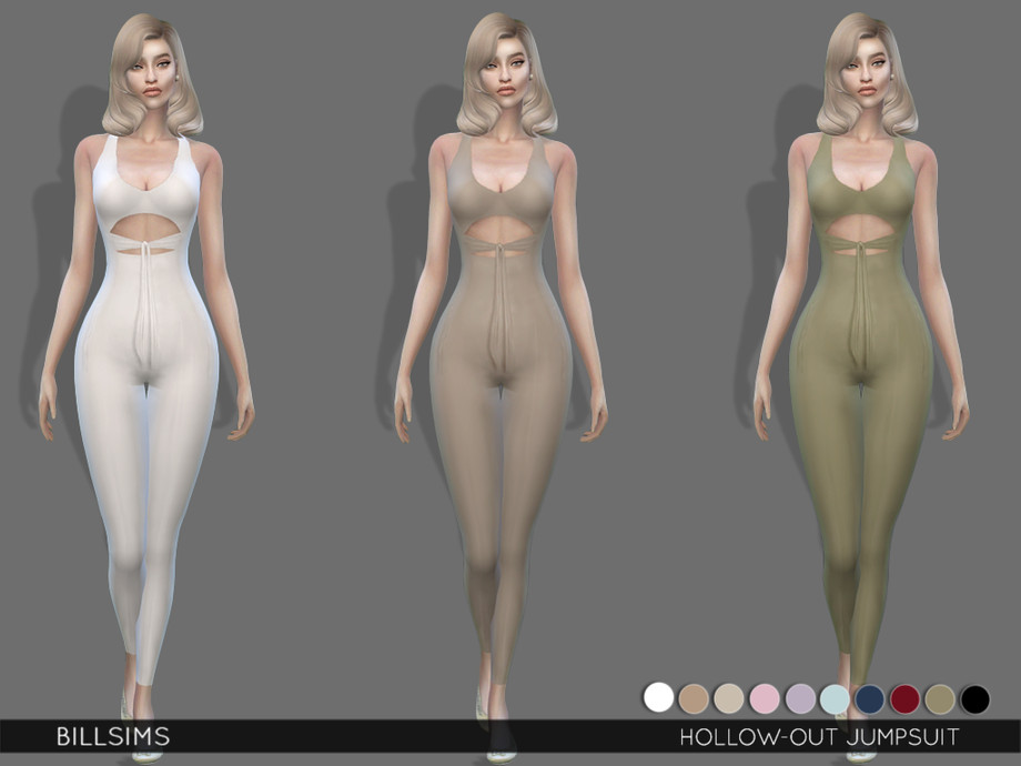 60+ Ultimate SIMS 4 Clothes CC Pack For Gamers in 2025 22 HOLLOW OUT JUMPSUIT BY BILL SIM