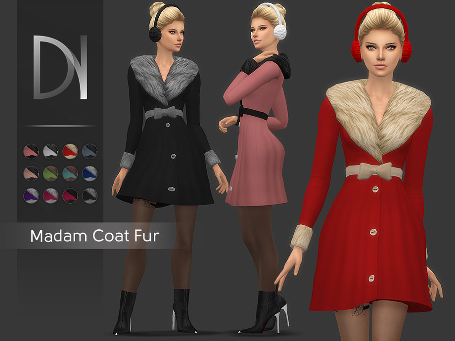 60+ Ultimate SIMS 4 Clothes CC Pack For Gamers in 2025 41 MADAM COAT FUR BY DARKNIGHT 1