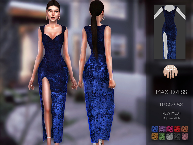 60+ Ultimate SIMS 4 Clothes CC Pack For Gamers in 2025 47 MAXI DRESS BD122 BY BUSRA TR