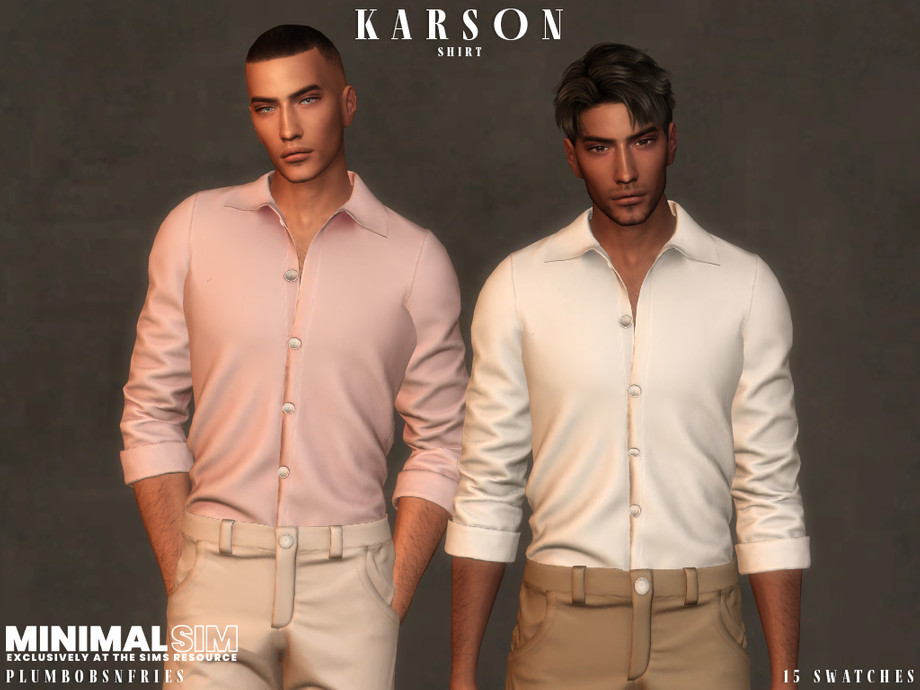 60+ Ultimate SIMS 4 Clothes CC Pack For Gamers in 2025 26 MINIMALSIM KARSON SHIRT BY PLUMBOBS N FRIES