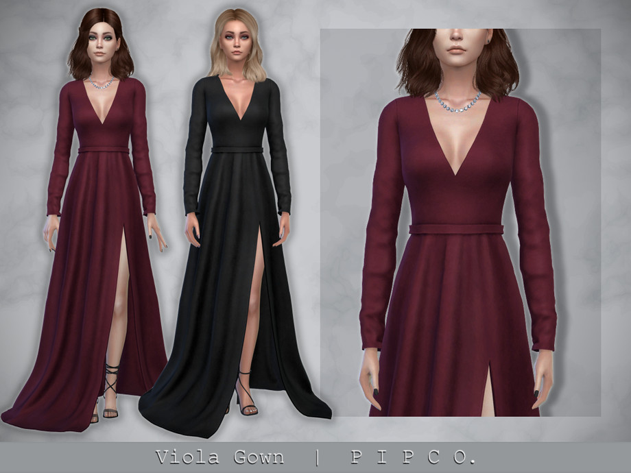 60+ Ultimate SIMS 4 Clothes CC Pack For Gamers in 2025 6 PIPCO VIOLA GOWN