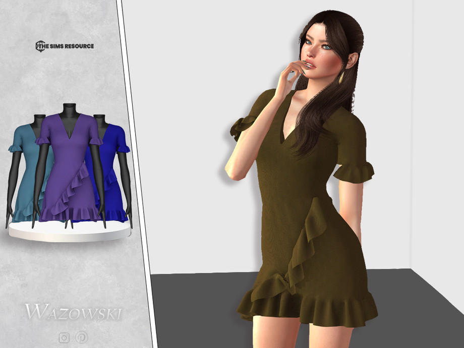 60+ Ultimate SIMS 4 Clothes CC Pack For Gamers in 2025 21 SIMS 4 LEANI DRESS BY WAZOWSKI
