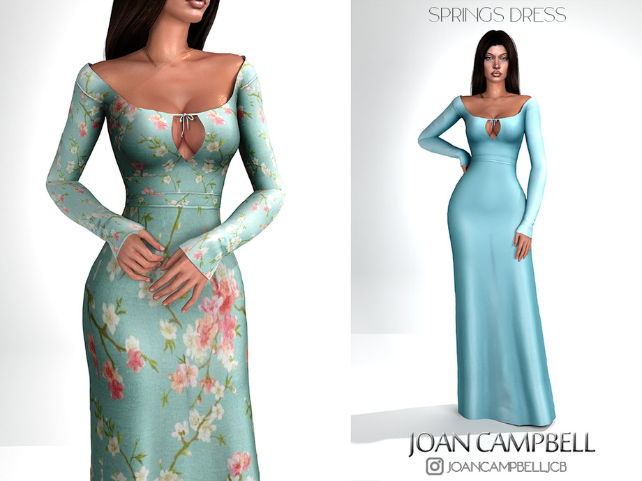 60+ Ultimate SIMS 4 Clothes CC Pack For Gamers in 2025 51 SPRING DRESS BY JOAN CAMPBELL