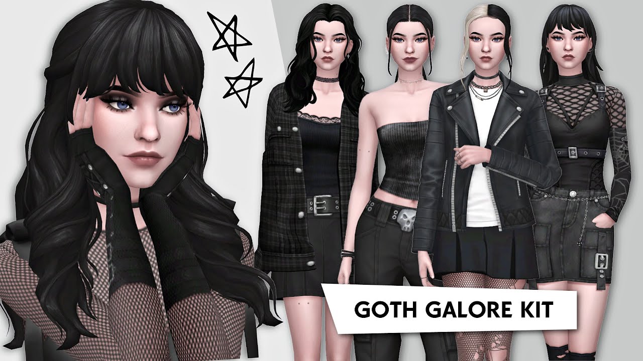 SIMS 4 Goth CC Pack